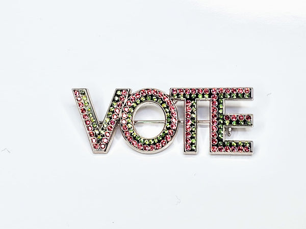 AKA Rhinestone Vote Pin
