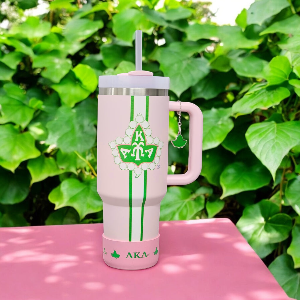 3D Alpha Kappa selling Alpha glitter tumbler + Starbucks + stainless steel + AKA+ resin tumbler